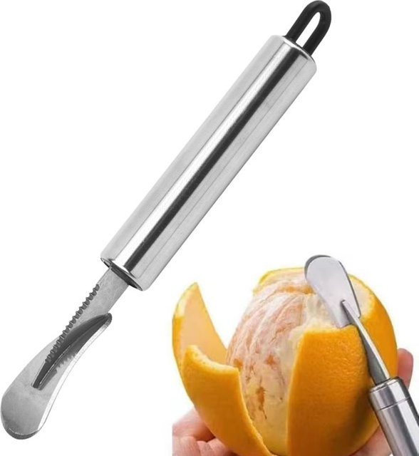 FEB.WIND Zitrus-Schäler aus Edelstahl in Silber für Orangen und Obst sowie Gemüse - Bild 1