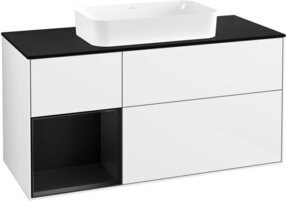 V&B Waschtischunterschrank Finion in Blau und Weiß, B/T: 120 x 60 cm - Bild 1