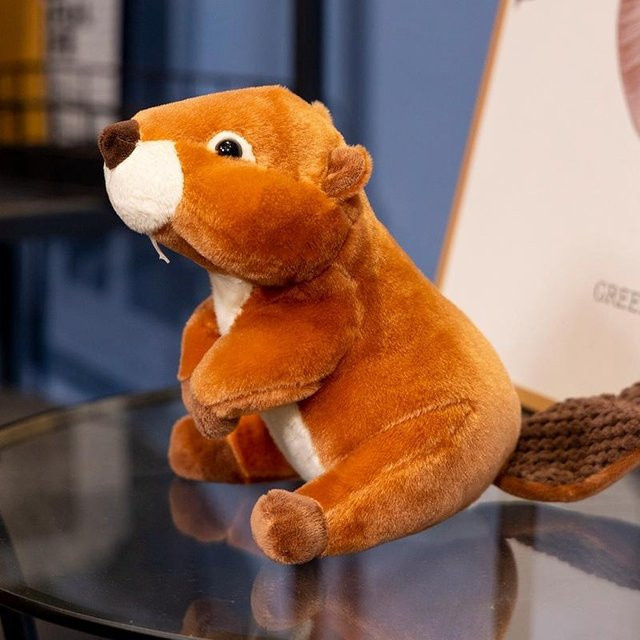 Kidsly Sitzender Biber Plüschpuppe, braun, 20cm - Bild 1