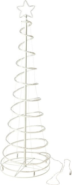 LED-Spiral-Tannenbaum von Viva Domo mit RGB-Multicolor- und Weiß-Option, Fernbedienung und USB-Anschluss für den Garten - Bild 1