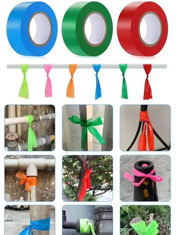 PVC-Flaggenband als fluoreszierender Streamer zur Baummarkierung im Außenbereich, Mehrfarbig, Breite: 2,5 cm - Bild 5