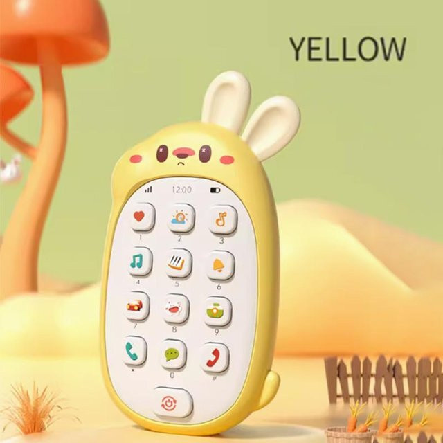 Yiran bag Kinderhasenspielzeug Handy, Baby Beißpuzzle, Musikhandy, ab 0 Jahre - Bild 1
