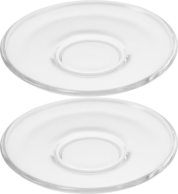Binchi Outdoor Product Set aus 4 dekorativen Teetassenuntertassen aus Glas, rund, transparent - Bild 1