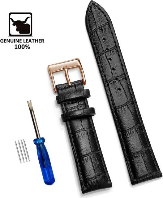 Ka Chen Muxi Uhrenarmband Leder, 16mm, grau, Herren - Bild 1