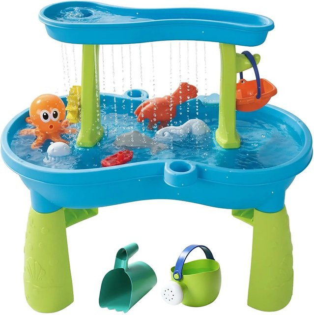 Relaxdays Wasserspieltisch, Kunststoff, Bunt, Meerestiere - Bild 1
