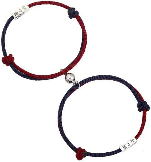 Allbestart Armband, Magnet, Schwarz Weiß, Seil, Unisex - Bild 1