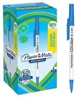 Paper Mate Kugelschreiber Kilometrico mit blauer Tinte in Weiß - Bild 1