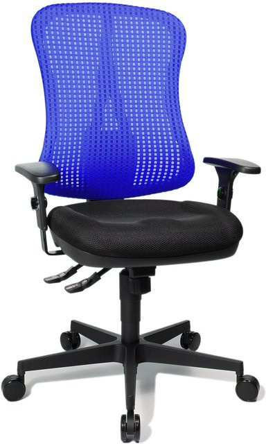 Topstar Drehstuhl Head POINT SY in Schwarz und Blau mit Kopfstütze und verstellbarer Höhe - Bild 1