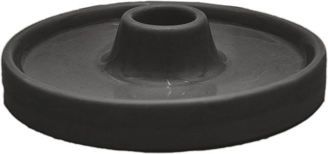 Rico Design Keramikkerzenhalter für Stabkerzen und Spiralkerzen, Schwarz, B/T/H: 11,5 x 11,5 x 3 cm - Bild 1