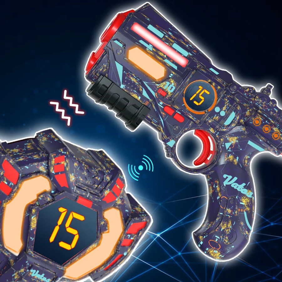 Vatos Laser Tag Pistole, Infrarot, mit glühendem Licht, 4-teiliges Set - Bild 4
