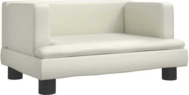 vidaXL Hundebett Sofa in Creme, B/T/H: 60 x 40 x 30 cm, Kunstleder - Bild 1