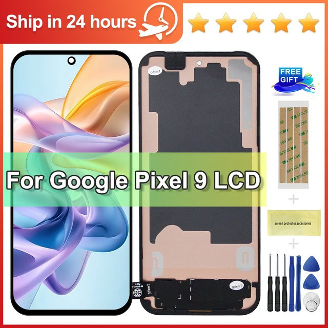 Sinmaytai Ersatz TFT-Display LCD Touchscreen Digitizer Baugruppe für Google Pixel 9 in Schwarz, kompatibel mit G2YBB GUR25 G1B60 - Bild 1