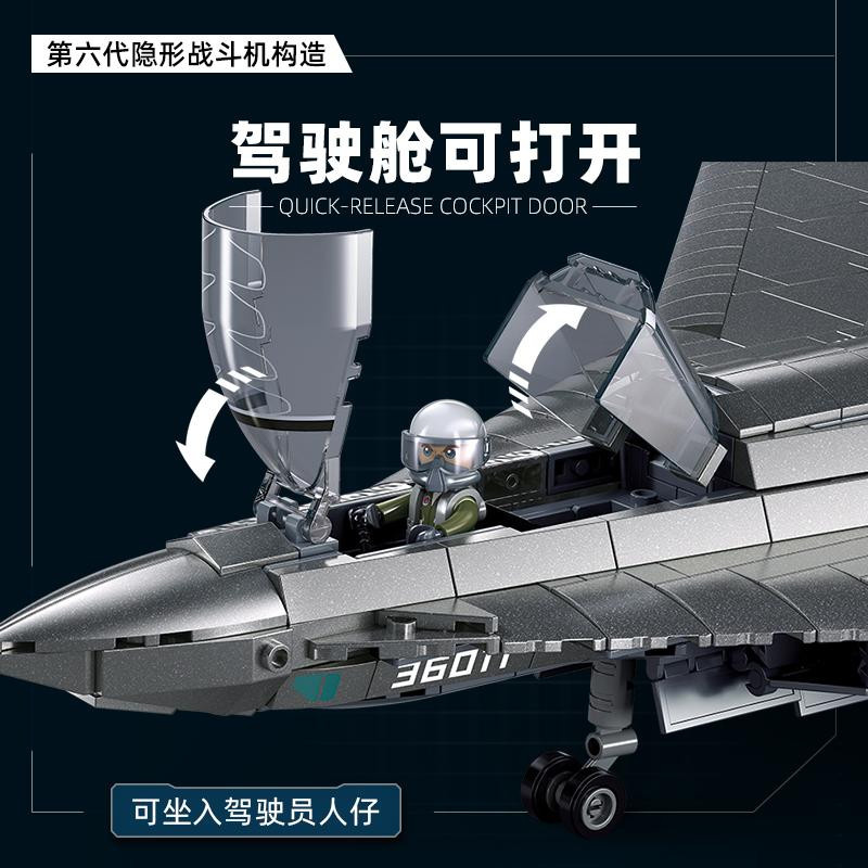 Sluban J-36 Stealth Jäger Bausatz 1:44 Militär - Bild 3