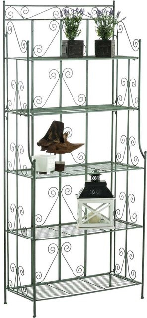 TPFGarden Standregal Cio in Antik-Grün aus Metall für Garten, Balkon und Terrasse, H: 173,0 cm, B: 74,5 cm, T: 34,5 cm - Bild 1