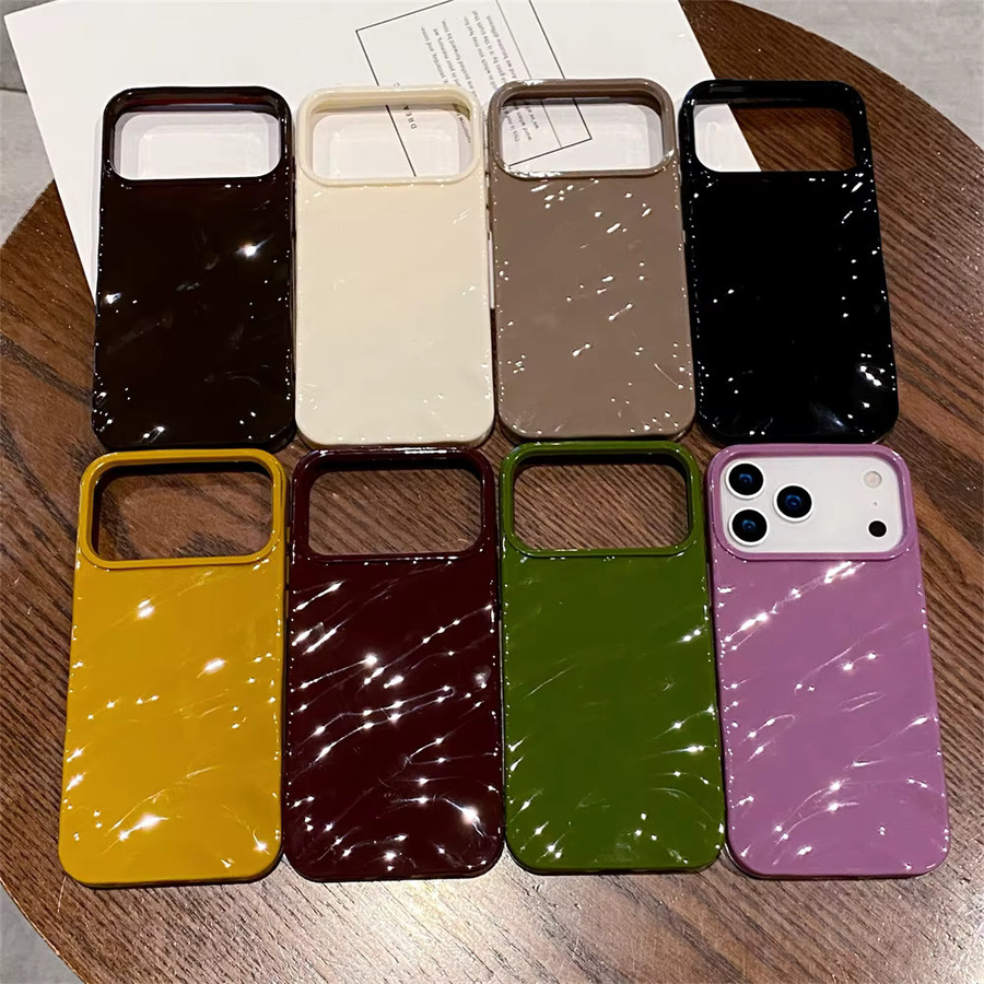 Stoßfeste Handyhülle mit mattiertem Wellenmuster für iPhone 11 bis iPhone 17 Air in Rot - Bild 2
