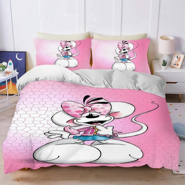 D-Diddl Bettwäsche-Set 3-teilig Pink, weiches Microfaser-Bettbezug-Set für Baby und Studenten, B/H: 210 x 210 cm - Bild 1