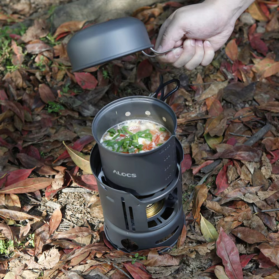 LISM Camping Kocher aus Edelstahl und Aluminiumlegierung in Silber für Outdoor, Picknick und Wandern - Bild 5