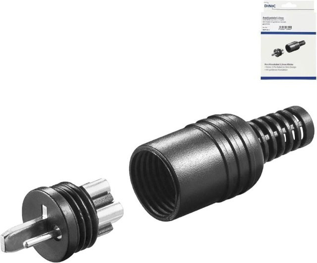 DINIC Lautsprecherstecker, Schwarz, 2 Stück - Bild 1