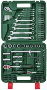 Bosch Werkzeug-Set 134-teilig mit Schraubenschlüsseln, Inbusschlüsseln und Bits in Grün - Bild 3