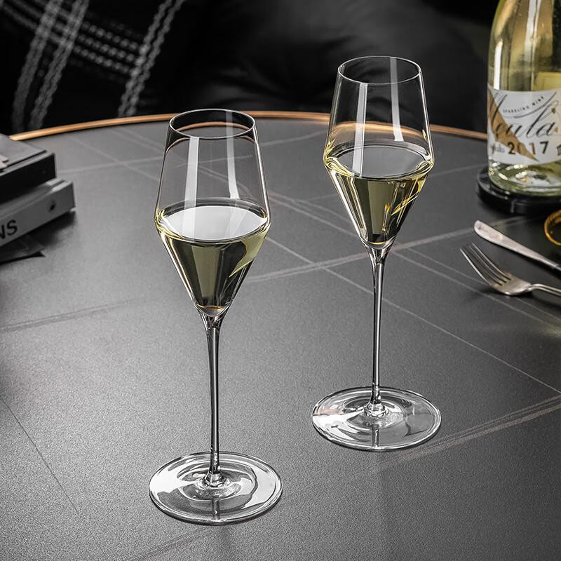 CRISTALGLASS Sektgläser Set aus hochwertigem Kristallglas in Transparent, 2er-Set Champagnerflöten im europäischen Stil - Bild 2
