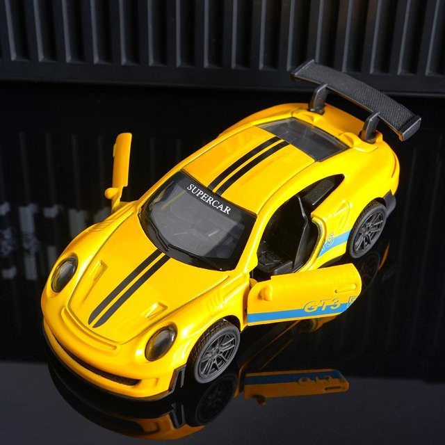 Linyi toy car GT3 RS Modell, Druckguss, Gelb, ab 14 Jahren - Bild 1