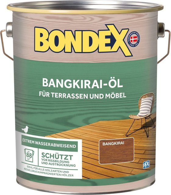 Bondex Bangkirai-Öl in Braun mit UV-Schutz und wasserabweisender Wirkung, 88 l - Bild 1