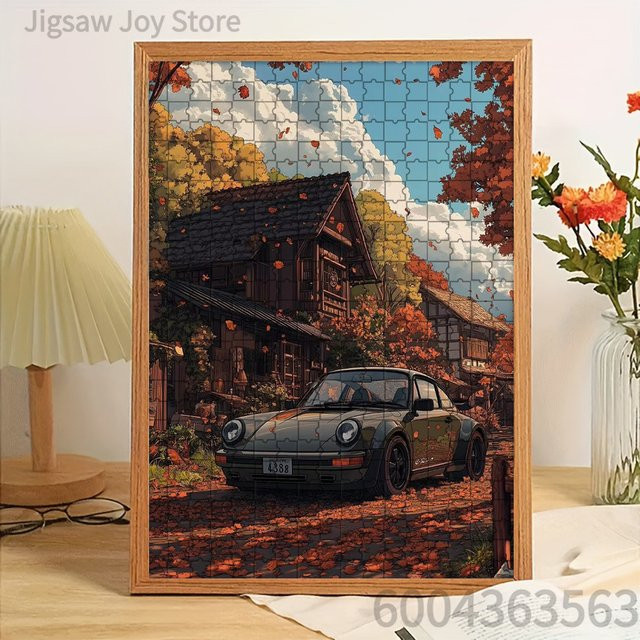 Rastar Porsche 911 Retro Herbst-Ahornwald, Papier-Puzzle, bunt - Bild 1