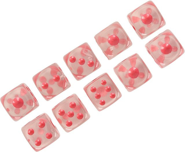 Fishine Würfelset, 20-teiliges Set, 6-seitige transparente Würfel, abgerundete Ecken - Bild 1