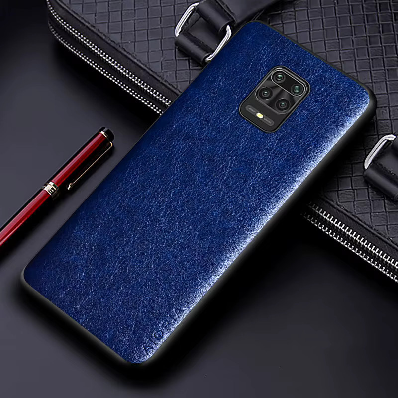 Luxuriöse Business Handyhülle aus PU-Leder und TPU für Xiaomi Redmi Note 9 8 7 Pro 9S 8T in Blau - Bild 2