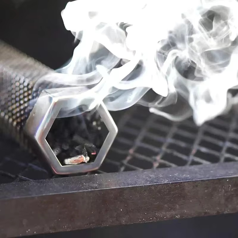VIE LENTE BBQ Smoker Grill Zubehör aus Edelstahl mit Perforiertem Mesh Filter für Pellet Räucherboxen - Bild 3