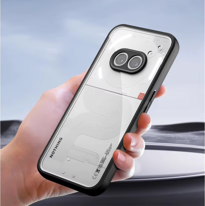 Stoßfeste Schutzhülle für Nothing Phone 2a in Transparent, Hardcase Cover aus PC und TPU mit Edge-Schutz - Bild 2