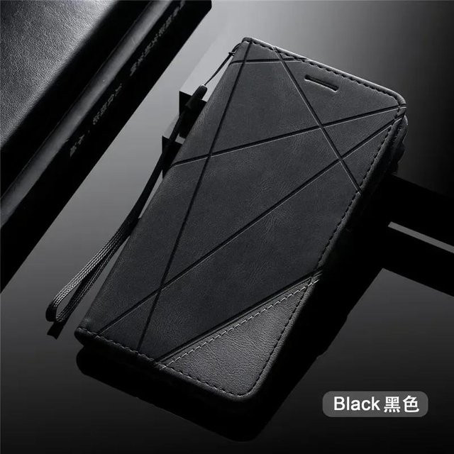 KL-Boutiquen Luxus Flip Wallet Lederhülle für Honor Magic 8 Pro und Honor Magic 8 Lite in Schwarz - Bild 1