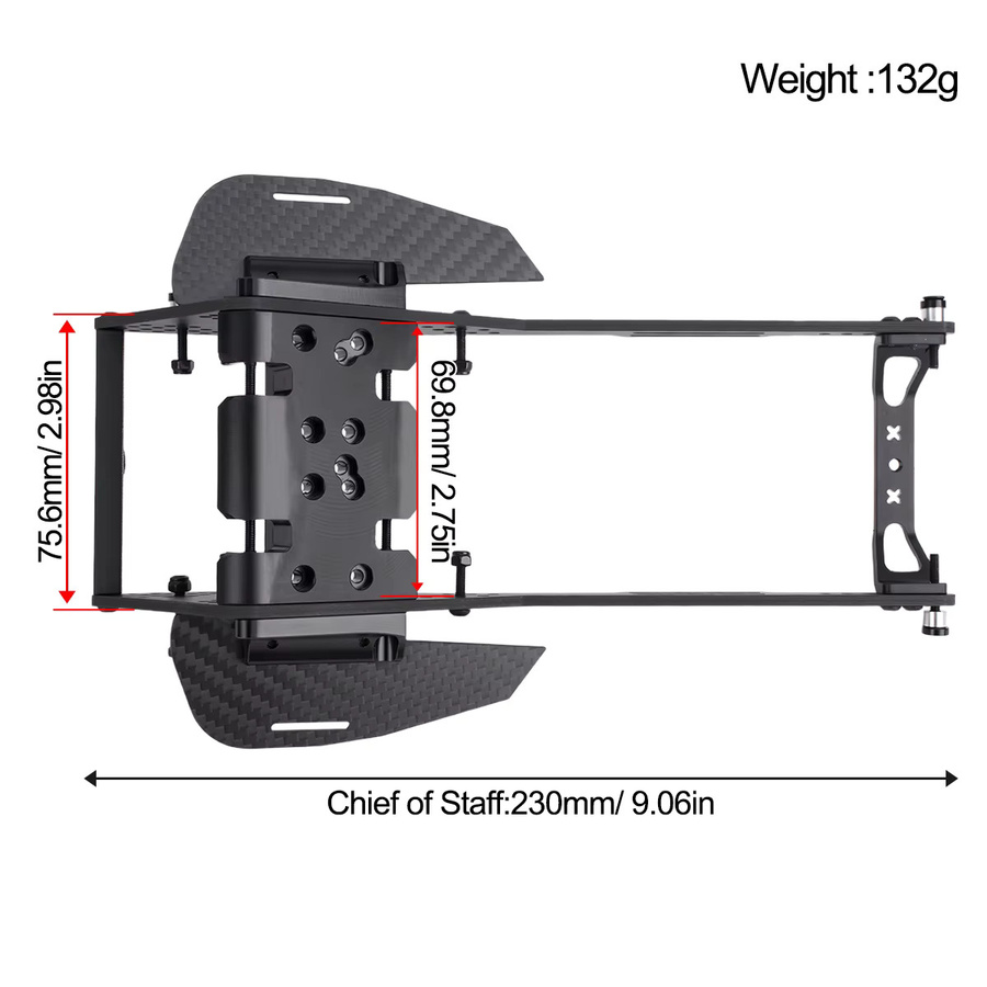 Fimonda Low Gravity LCG-Chassis und High Clearance Link Kit, Zubehör, 1:10, Metall, Schwarz - Bild 2
