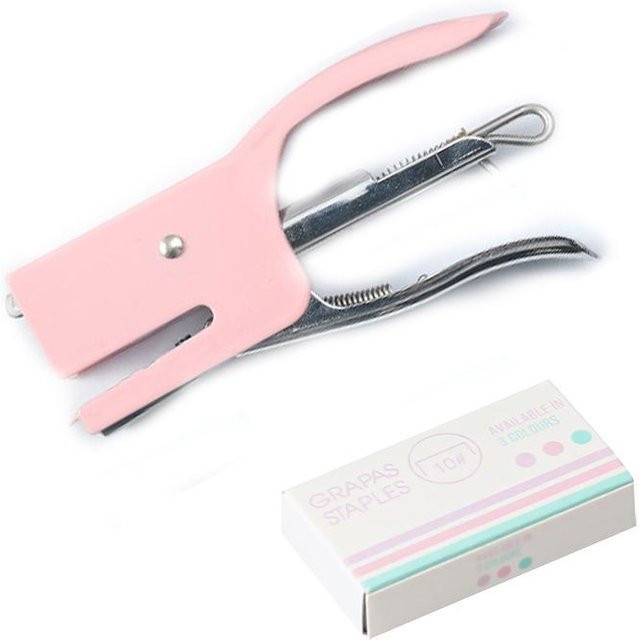 NATAWA Mini-Tacker DSJ-001(MC) mit Macaron-Welpen-Design in Rosa - Bild 1