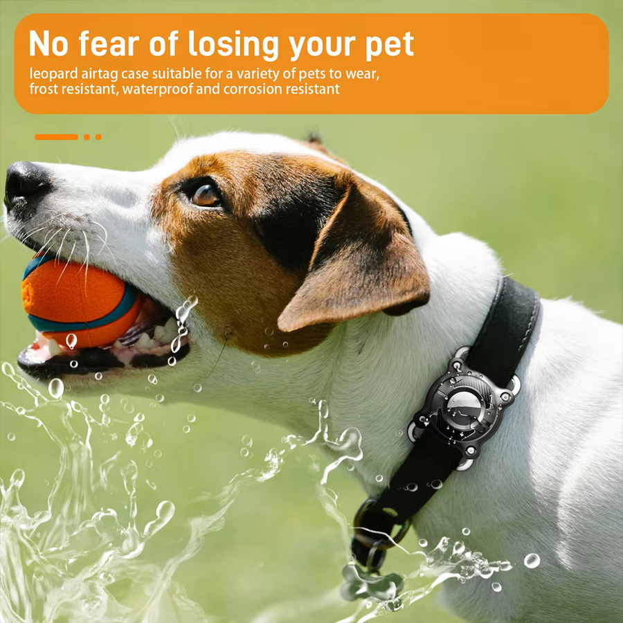 Vothoon wasserdichte Schutzhülle für Apple AirTag in Schwarz als Schlüsselanhänger für Hund und Katze - Bild 5
