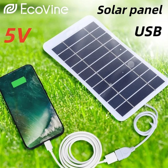 Tragbares 2W Solarpanel mit USB Typ-C Anschluss, flexibles Mini-Solar-Kit für Camping und Wandern, IP65 wasserdicht - Bild 1