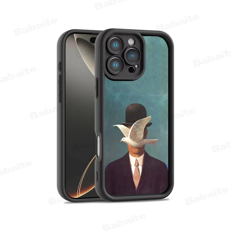 Rene Magritte Kunst Silikon Soft-Handyhülle für Apple iPhone in Multicolour - Bild 6