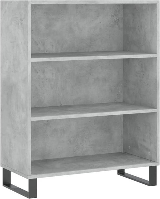 vidaXL Regalschrank modern in Grau aus Holzwerkstoff und Metall, B/T/H: 69,5 x 32,5 x 90 cm - Bild 1