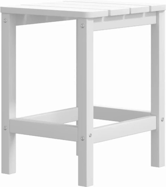 vidaXL Adirondack-Gartentisch aus HDPE in Weiß, UV-beständig, B/T/H: 38 x 38 x 46 cm - Bild 1