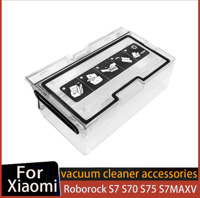 Roborock Ersatz-Staubbox für S7, S70, S75 und S7Maxv Roboter-Staubsauger, transparentes Mülleimer-Zubehör - Bild 1