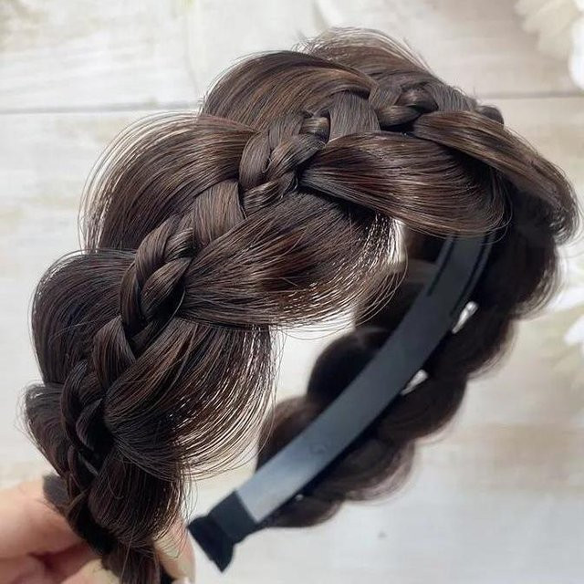 Stirnband Twist, Fishbone Zöpfe, gray, Damen - Bild 1