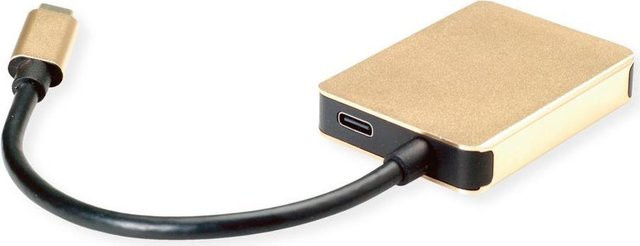 Roline Notebook-Dockingstation und Portreplikator mit USB-C, HDMI und USB-A in Gold - Bild 2
