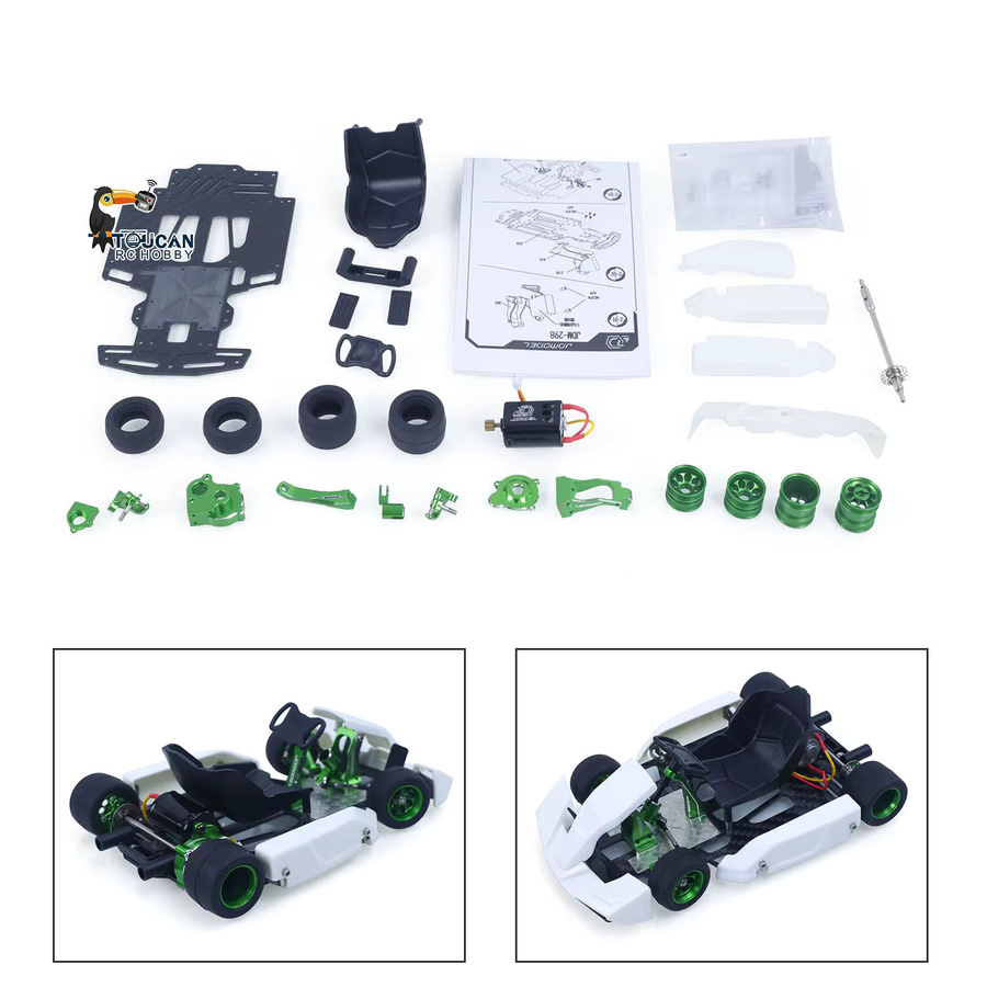 TOUCAN RC HOBBY KIT JDM 298A 298B, RC Go-Kart, 1:10, ferngesteuert, Modellfahrzeug - Bild 3