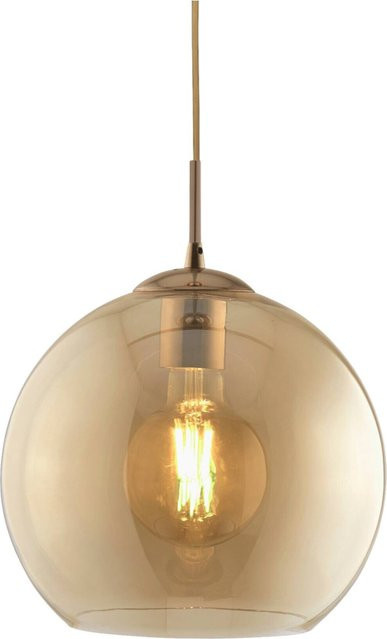 Searchlight Pendelleuchte Balls in Messing und transparentem Glas mit E27 Fassung, B/H/D: 30 x 120 x 30 cm - Bild 1