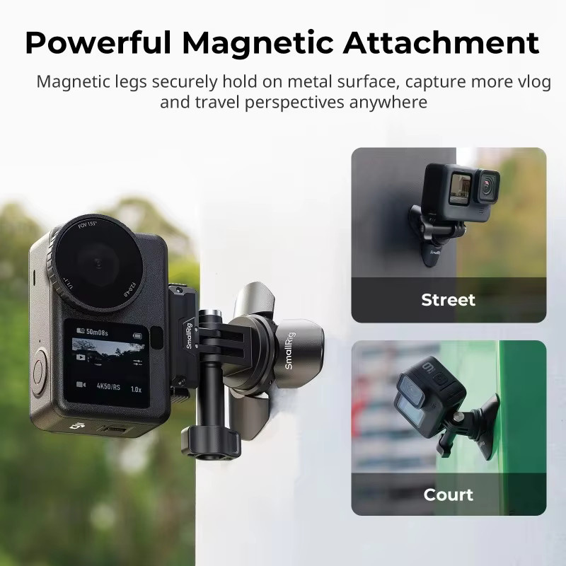 Smallrig Mini-Stativ-Tischständer mit magnetischem Schnellverschluss für DJI Osmo Pocket 3 und 4, Schwarz, Modell 6083 - Bild 5