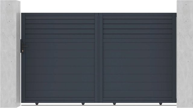 Casanoov Elektrisches Schiebetor Carpatia aus Aluminium in Anthrazit mit Schiebetorantrieb Ranger C300, B: 300 cm, H: 180 cm - Bild 1