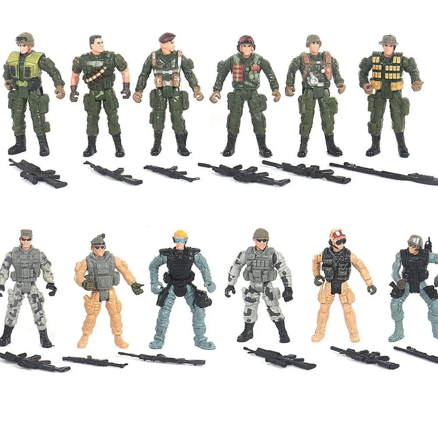 Yiran toy 1 Krieger Elite-Streitkraft Militärische Actionfiguren mit Waffen 6-teiliges Set - Bild 4