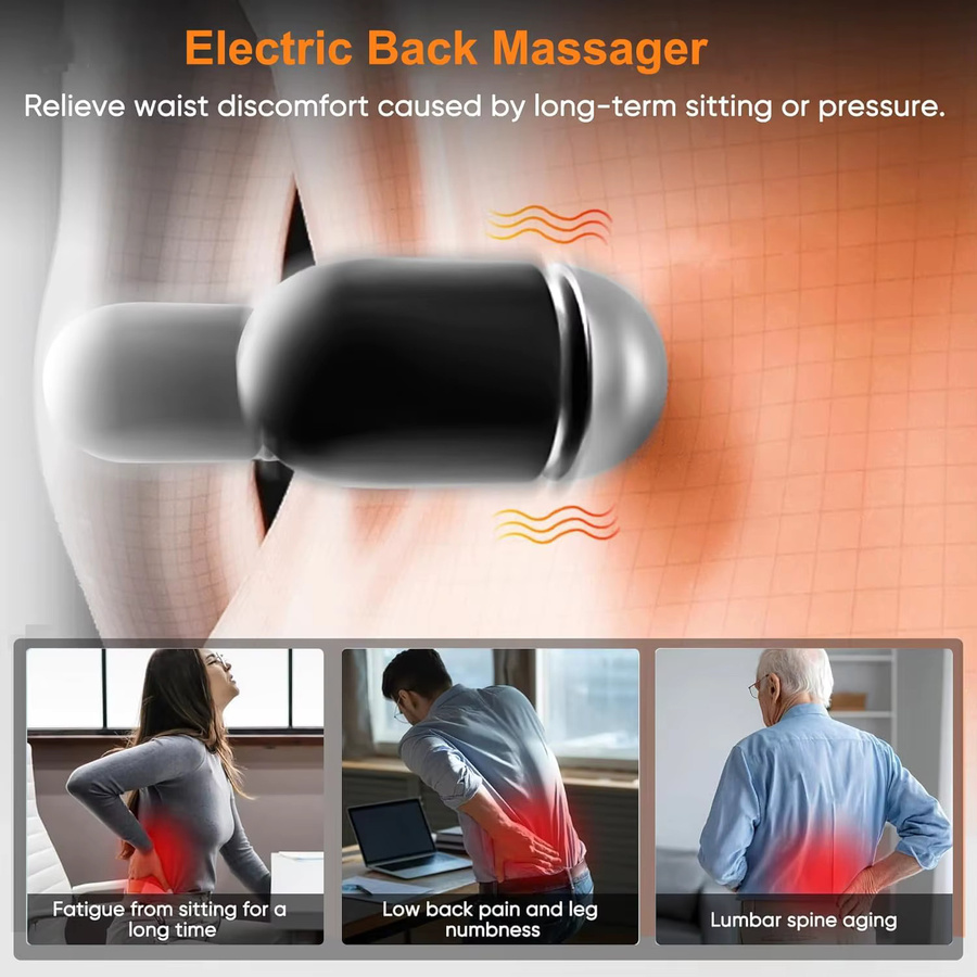 Okayso 3-in-1 Rückenmassagegerät mit Wärme- und Vibrationsmassage, Unisex - Bild 3