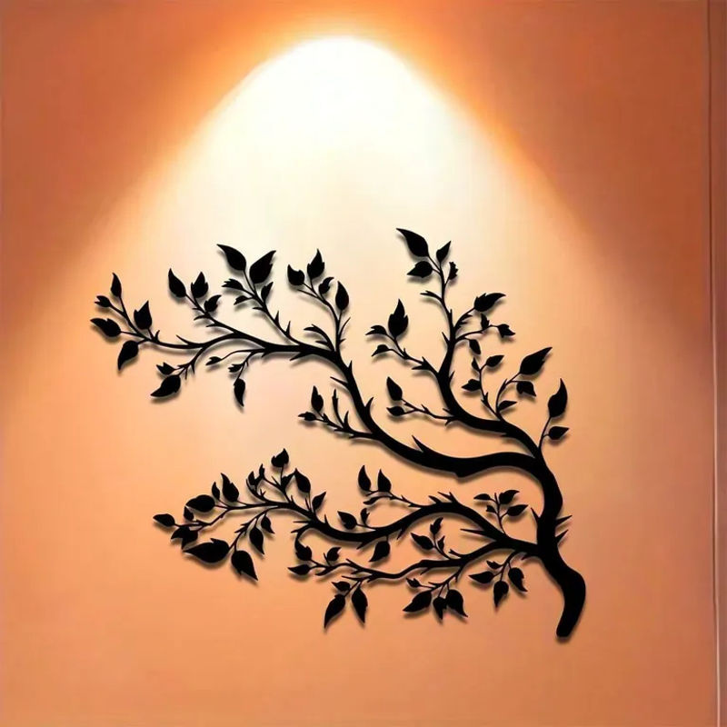 CIFBUY Metall-Baum-Wandkunst Hängeskulptur in Schwarz, B: 40 cm, H: 32,99 cm - Bild 4
