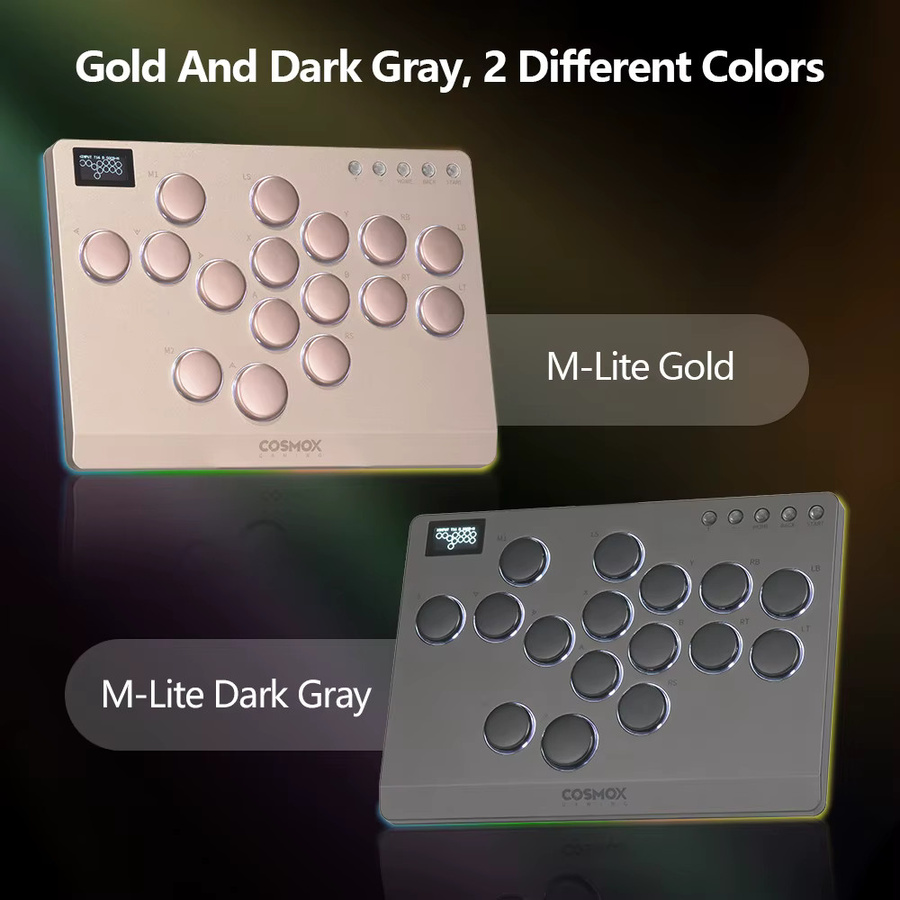 Haute42 Arcade-Stick Hitbox Controller aus Aluminiumlegierung in Gold für PC, PS4 und PS5 - Bild 3